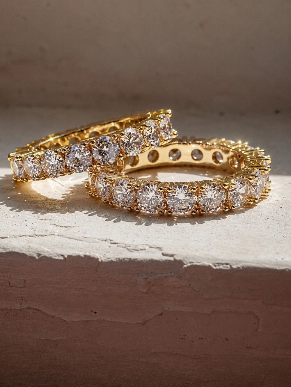 14k Gp Men's Eternity Band Ring